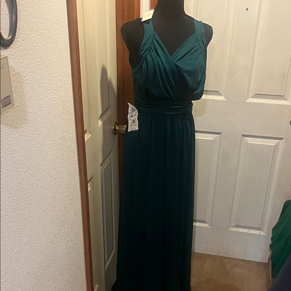 Blue Sleeveless Halter Maxi Dress for Weddings